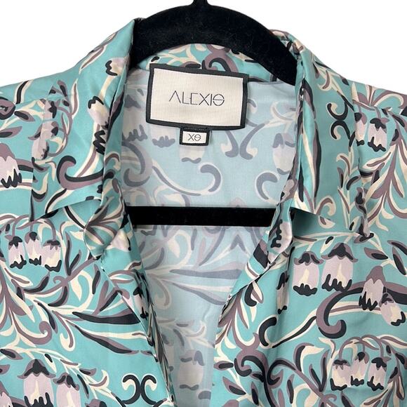 Alexis Tallara Top in Aqua Tulip Floral Women’s size xsmall - Picture 3 of 8